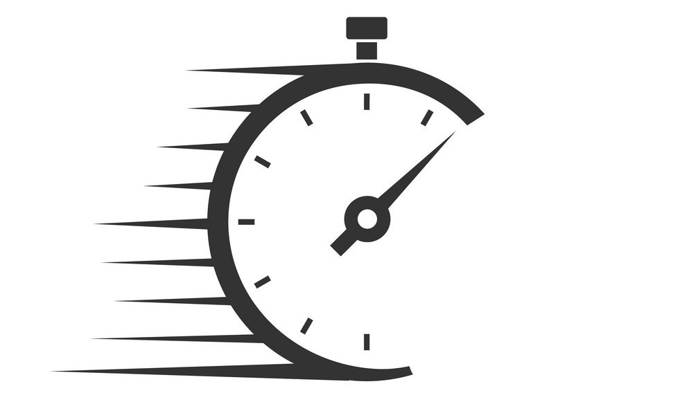 Fast delivery vector icon with timer